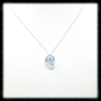 #CRN05P- Crystal Nautilus Necklace- Blue Shade Mini