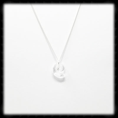 #CRN02P- Crystal Nautilus Necklace- Clear Mini