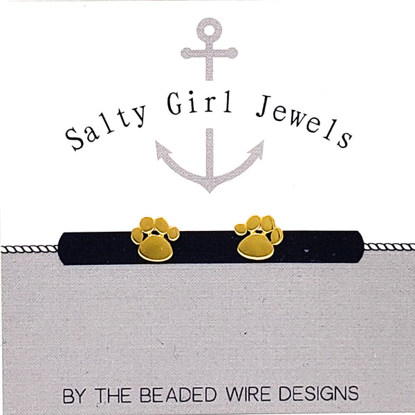 #SG106G- Dog Paw Stud- Gold