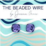 #CS48-Tanzanite Crystal Studs