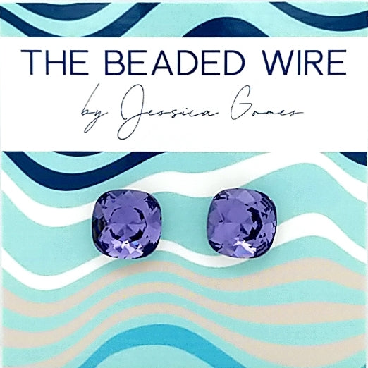 #CS48-Tanzanite Crystal Studs