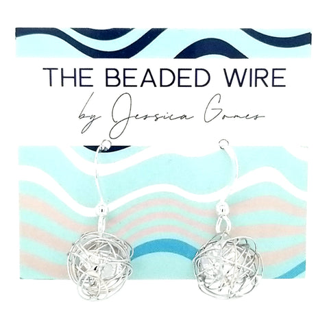 #MM9984- Crystal Nest Drop- Silver