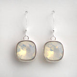 #CD17- Eclipse Drop-White Opal Silver