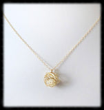 #MM18N-Pearl in Nest Necklace- Gold