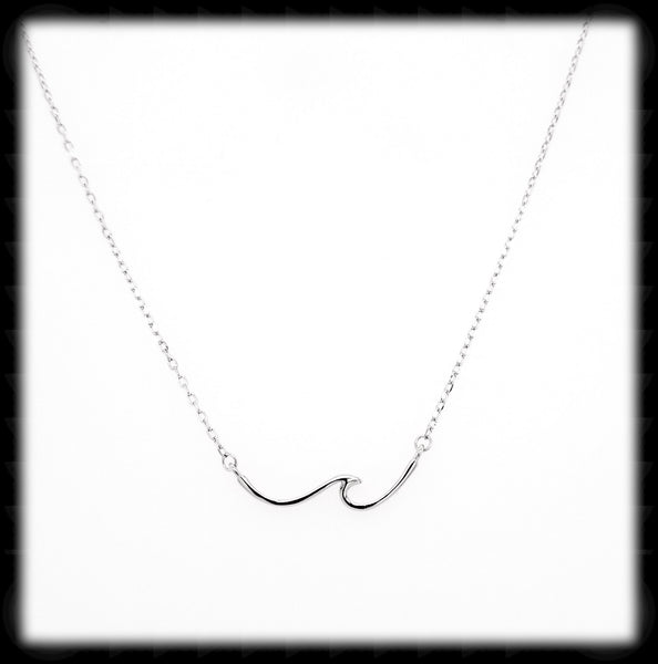 #N-MMW1- Wave Necklace- Silver