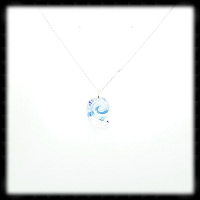 #CRN01P- Crystal Shell Necklace- Ab Mini