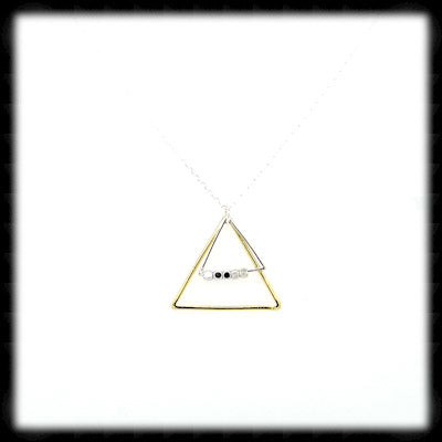 #N-MMT1- 2 Tone Triangle Necklace