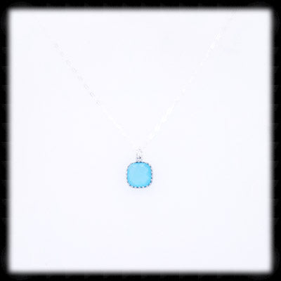 #AAAFTR93N-Petite Filigree Square Framed Drop Necklace-Ocean Silver