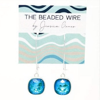 #CD03K- Cushion Cut Long Drops- Laguna DeLite