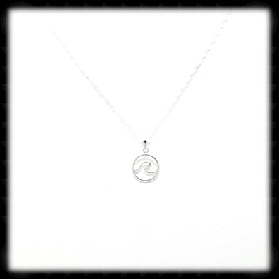#SG1N- Wave Drop Necklace- Silver