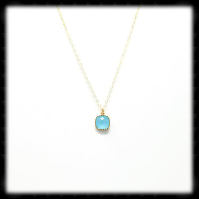 #AAAFTR8N-Petite Filigree Square Framed Drop Necklace-Ocean Gold