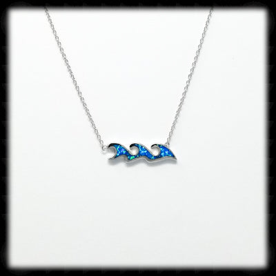 #A26W- Sparkling White Wave Necklace