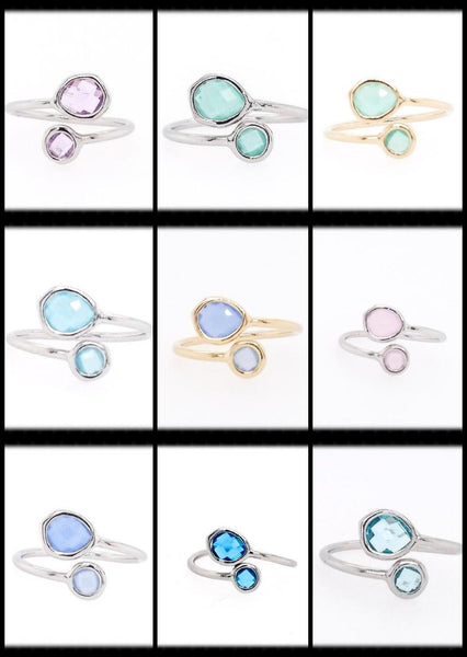 #PK2- Assorted Glass Ring Pack