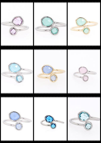 #PK2- Assorted Glass Ring Pack